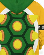 Yellow Monster Costume The Turtle Zip-up Sweatshirt Hoodie for Themed Parties