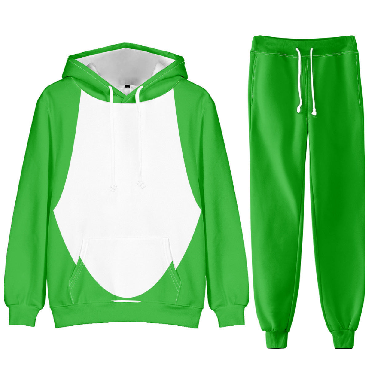 Green Dinosaur Costume Dragon Hoodie and Pants 2pcs Tracksuit for Cosplay