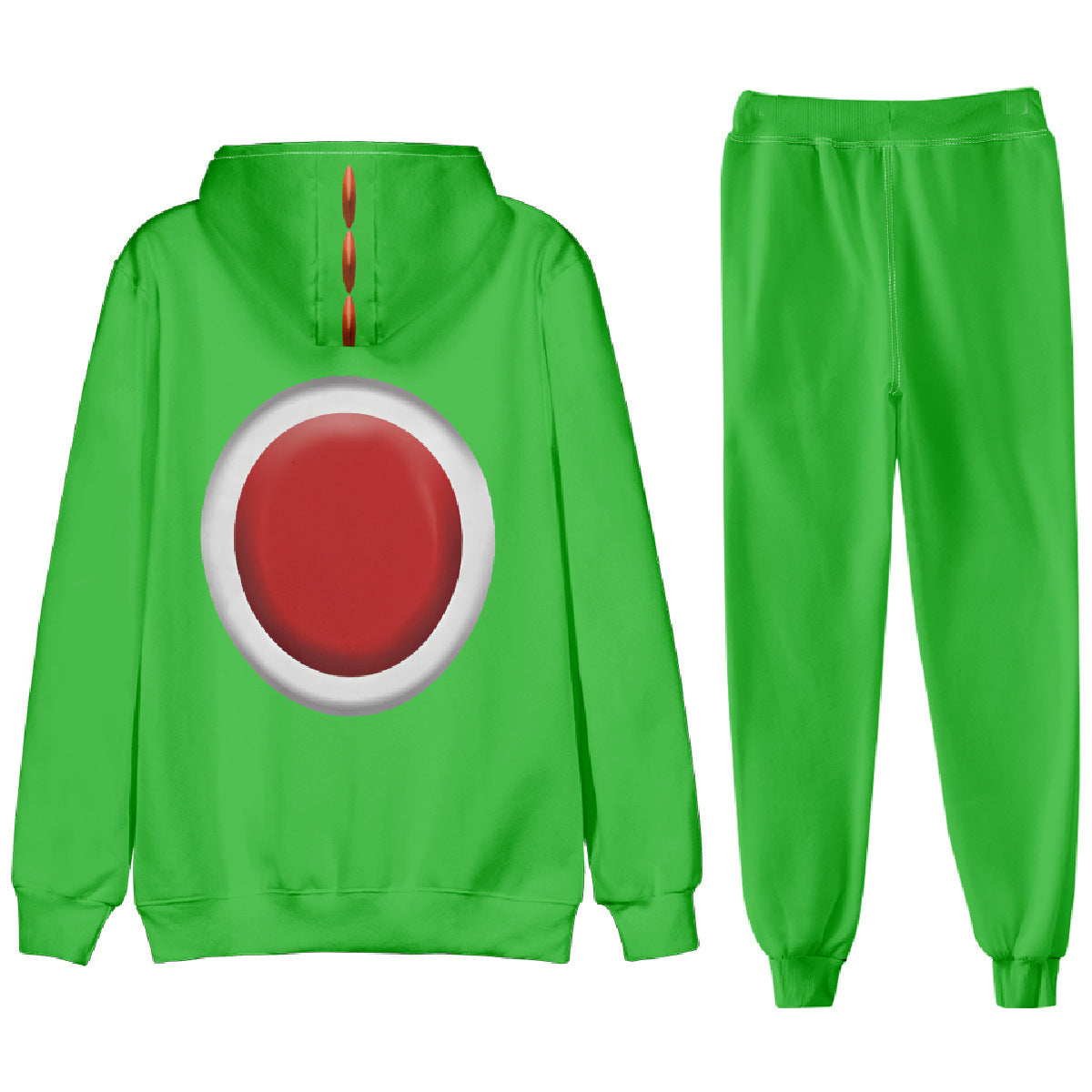 Green Dinosaur Costume Dragon Hoodie and Pants 2pcs Tracksuit for Cosplay