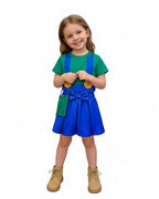 3pcs Plumber Hero Outfit Cute Shirt Pleated Bow Skirt and Matching Bag