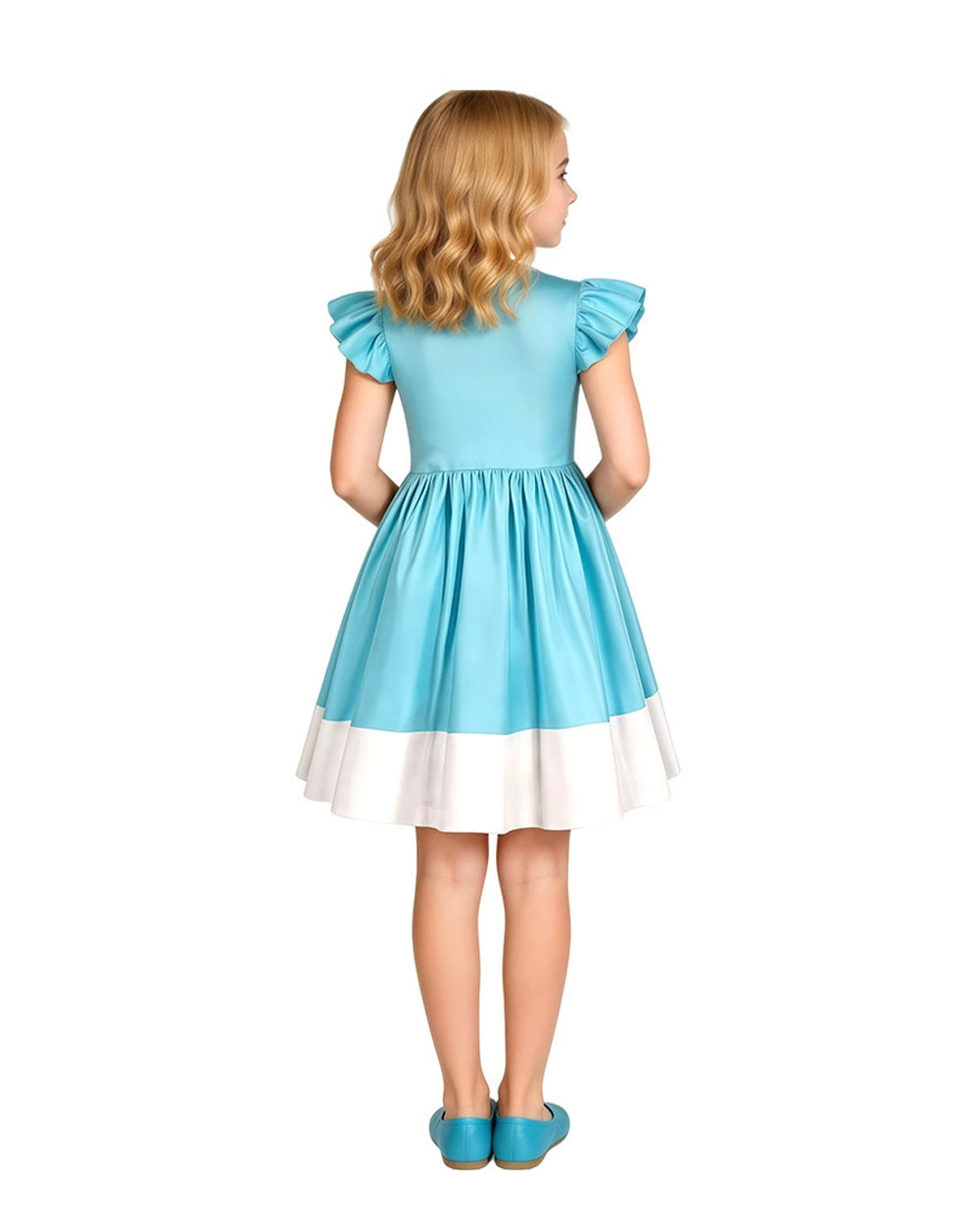 Flutter Sleeve Rosalina Dress Galactic Princess A-Line Gown Summer Sundress for Daily Wear