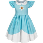 Flutter Sleeve Rosalina Dress Galactic Princess A-Line Gown Summer Sundress for Daily Wear