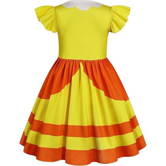 Flutter Sleeve Rosalina Dress Galactic Princess A-Line Gown Summer Sundress for Daily Wear