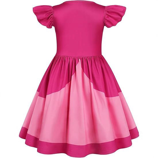 Flutter Sleeve Rosalina Dress Galactic Princess A-Line Gown Summer Sundress for Daily Wear