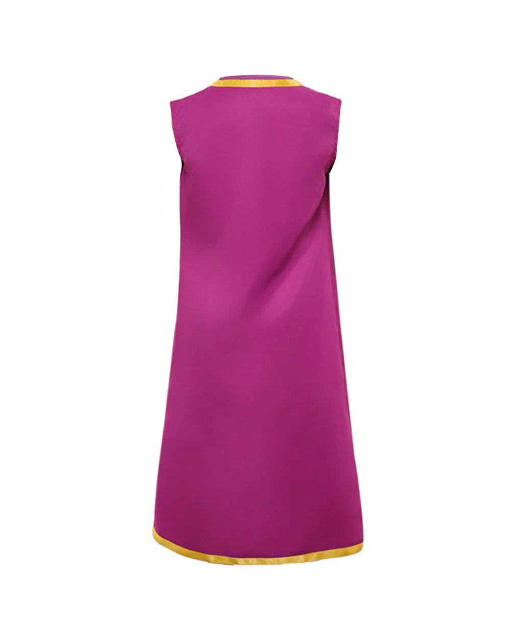 Royal Marshroom Costume Purple Gold-Trimmed Long Waistcoat Vest and Skirt Suit for Group Cosplay