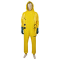 Kids Adults Unisex Yellow Hazmat Suit M.E.G. Investigator Costume ASYNC Researcher Outfit for Family Group Cosplay