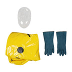 Kids Adults Unisex Yellow Hazmat Suit M.E.G. Investigator Costume ASYNC Researcher Outfit for Family Group Cosplay
