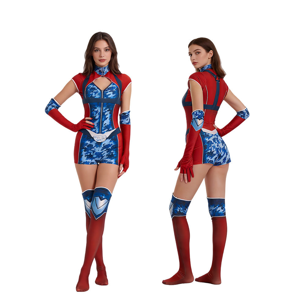 Women Sparkler Battle Suit Boys S4 Superhero Sexy Cosplay Bodysuit for Halloween Party