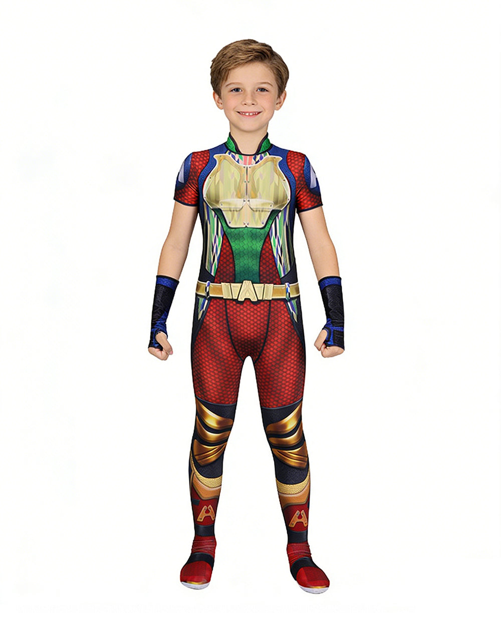 Boys A-train Costume Fastest Man in the World Jumpsuit Halloween Party Dress Up Outfit