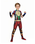 Boys A-train Costume Fastest Man in the World Jumpsuit Halloween Party Dress Up Outfit