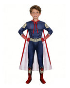 Boys Homelander Cosplay Costume Home Lander Battle Suit with Cape for Halloween Party