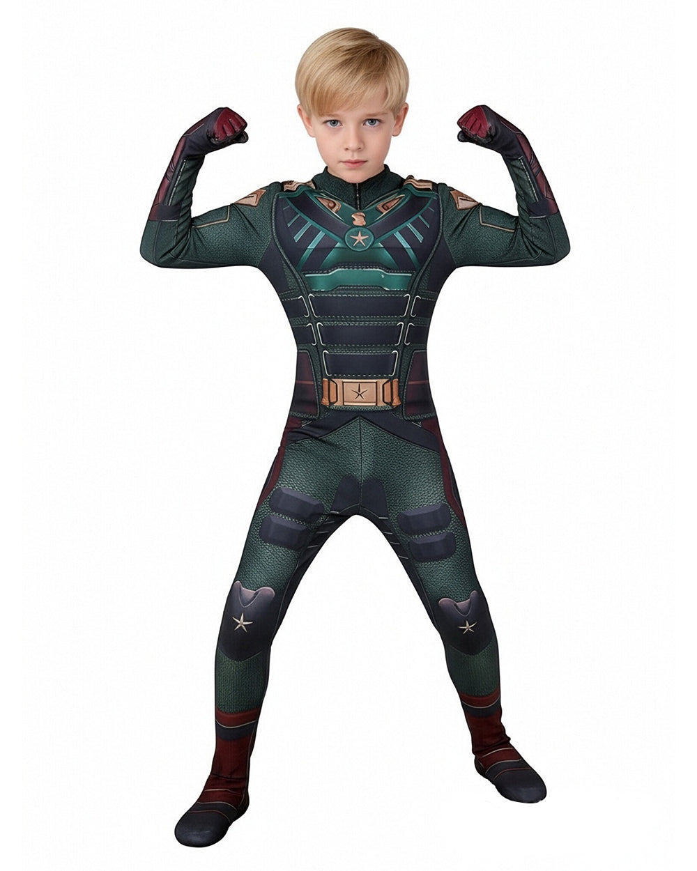 Soldier Boy Costume Ben Battle Suit Jumpsuit and Helmet for Halloween Cosplay