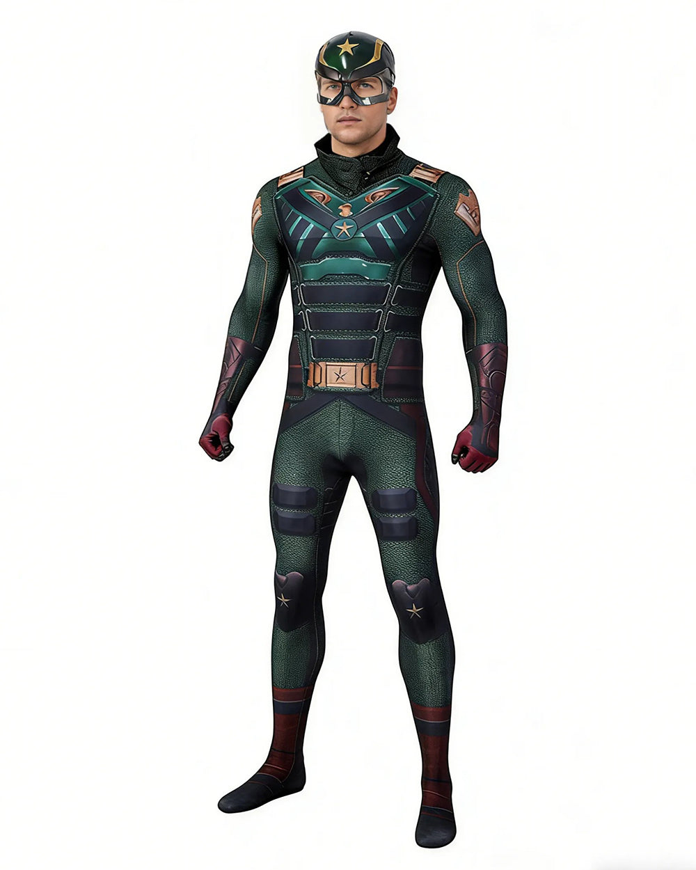 Soldier Boy Costume Ben Battle Suit Jumpsuit and Helmet for Halloween Cosplay