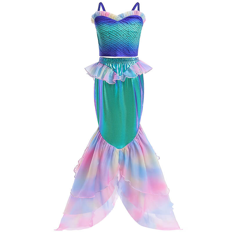 Little Mermaid Costume for Girls Ariel Princess Outfit 2023 Ariel Dress for Kids Dress Up