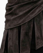 Ancient Greek Warrior Costume King Odysseus Style Dark Gray Vest and Pants Set for Renaissance Theme Events