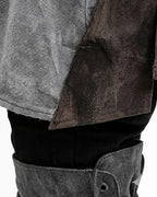 Ancient Greek Warrior Costume King Odysseus Style Dark Gray Vest and Pants Set for Renaissance Theme Events
