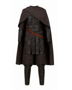 Ancient Greek King Odysseus Costume Dark Brown Odysseus Armor Set with Cloak for Kids Adults Halloween Carnival