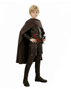 Ancient Greek King Odysseus Costume Dark Brown Odysseus Armor Set with Cloak for Kids Adults Halloween Carnival
