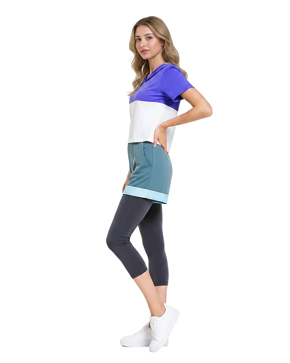 Adult Luz Noceda Costume The Owl House Cosplay Outfit Short-Sleeved Hoodie Shorts and Stockings Suit