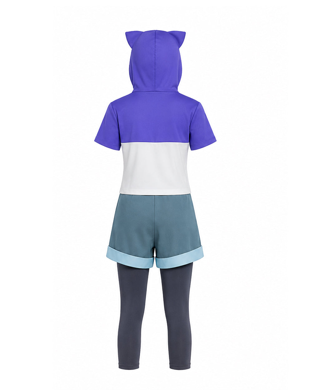 Adult Luz Noceda Costume The Owl House Cosplay Outfit Short-Sleeved Hoodie Shorts and Stockings Suit