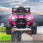 12V Kids Ride On UTV Electric Car with Front LED Lights and Horn Single Seat with a Safety Belt