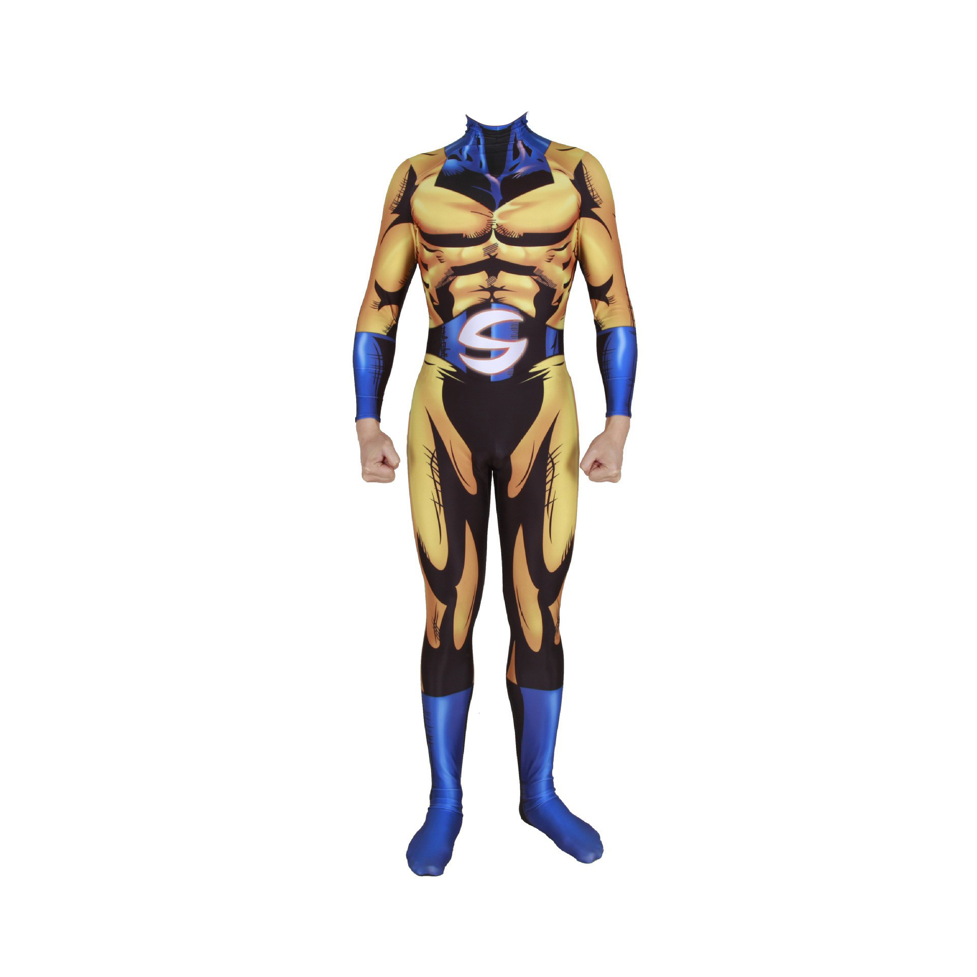 Adult Robert Reynolds Costume Bob The Guard Yellow Cosplay Outfit with Cloak Suit