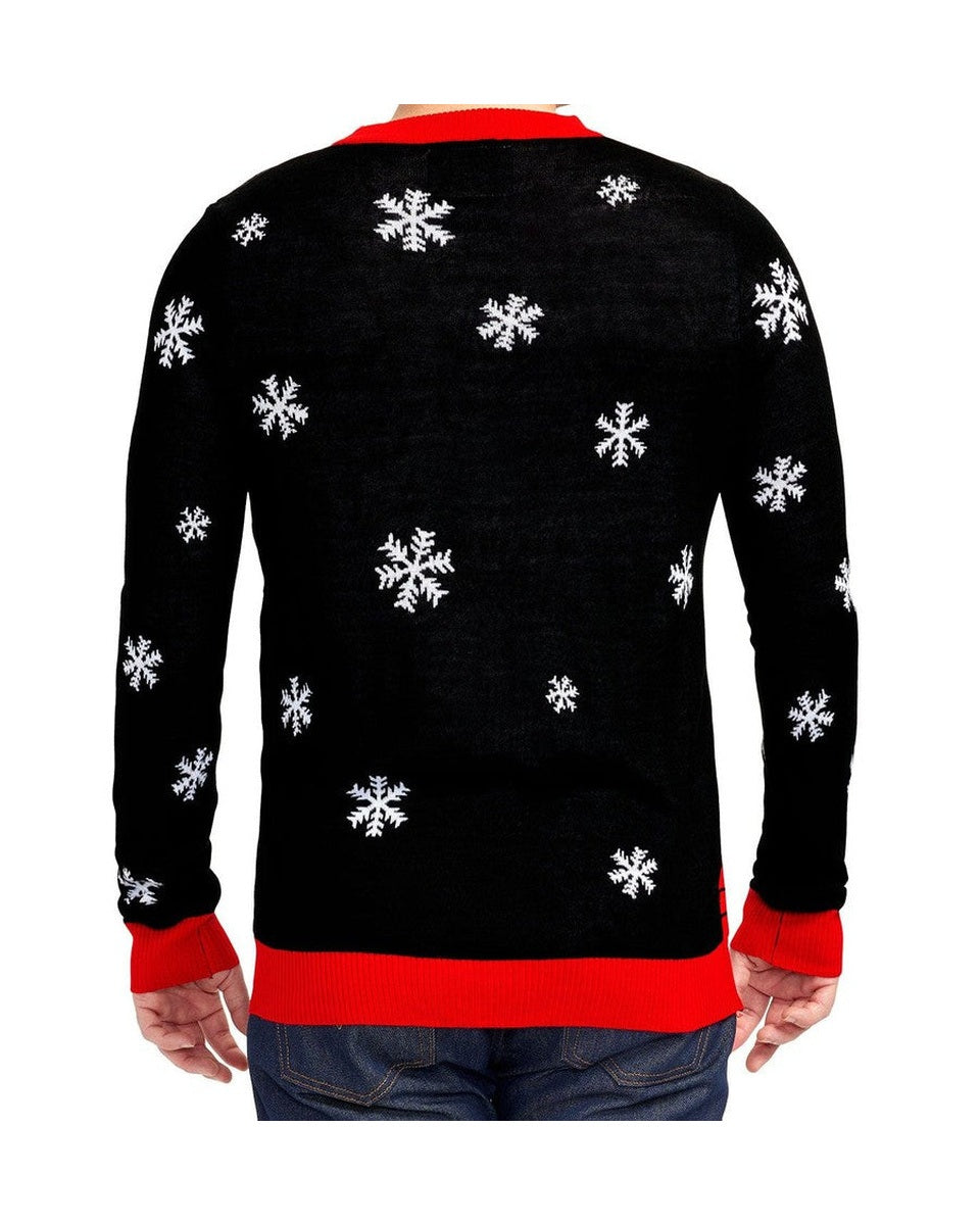Men's Light-Up Santa Christmas Sweater Ugly Xmas Jumper for Contest
