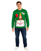 Men's Green Birthday Boy Christmas Sweater