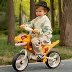 Toddler Dino Balance Bike No-Pedal Training Bike with Adjustable Handlebars and Carbon Steel Frame