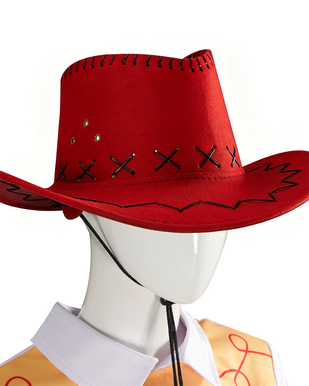 Kids Adults Cowgirl Jessie Costume White Western Toy Girl Dress with Hat Belt and Leg Warmers for Cosplay Event