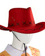 Kids Adults Cowgirl Jessie Costume White Western Toy Girl Dress with Hat Belt and Leg Warmers for Cosplay Event
