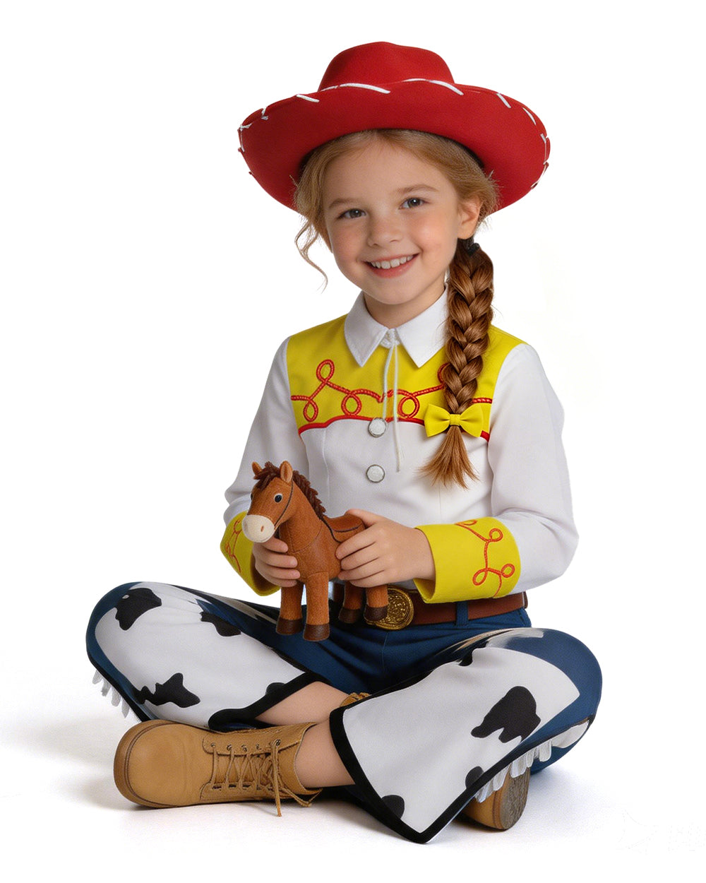 Jessie Cowgirl Costume 2026 Western Hat Shirt Pants and Accessories for Kids Adults Halloween Cosplay