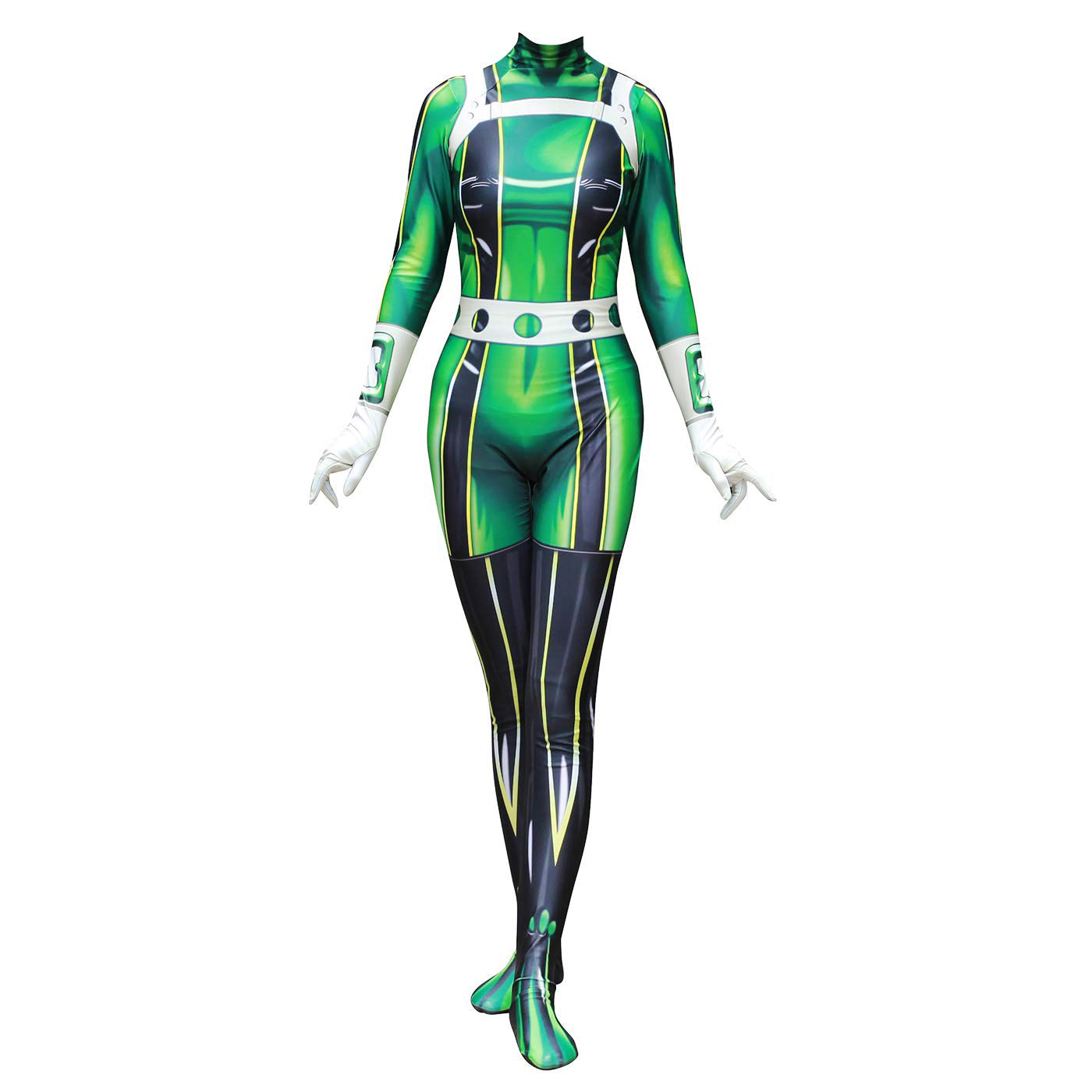 Tsuyu Jumpsuit Rainy Season Hero Froppy Costume Green Bodysuit for Cosplay