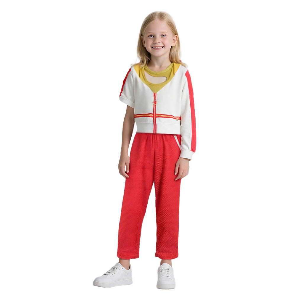 Kids Zombie Costume Nova White Tops and Pants Vampire Halloween Outfit
