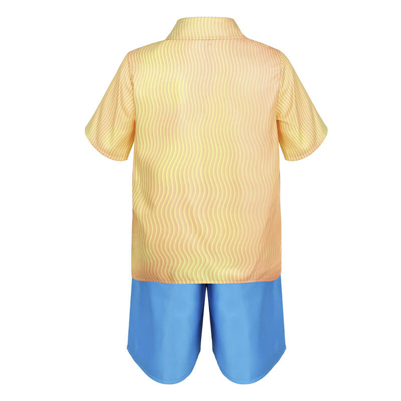 Boys Element City Wade Cosplay Costume Yellow Shirt and Blue Shorts Set