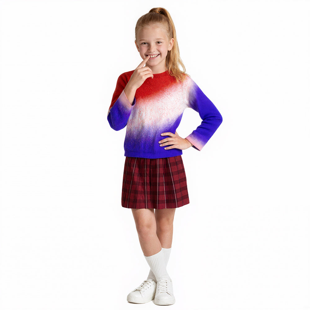 Casual Halloween Costume Sweatshirt and Skirt 2pcs Suit for Cosplay Daily Wear