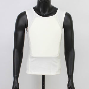 Men's White Bulletproof Vest Ultra Thin Covert Body Armor Undershirt Concealed - NIJ IIIA Protection