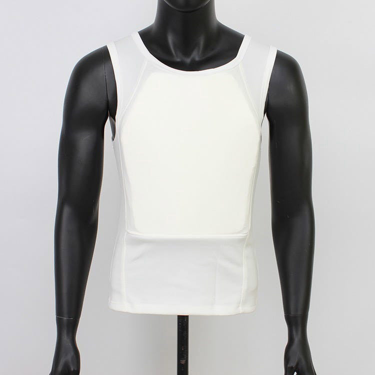 White Bulletproof & Stabproof Vest NIJ IIIA Level Body Armor Concealed Undershirt