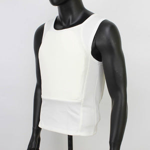 White Bulletproof & Stabproof Vest NIJ IIIA Level Body Armor Concealed Undershirt