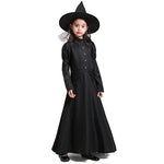 Kids Adult Wicked the Witch Costume Mommy and Me Halloween Cosplay Outfit with Witch Hat