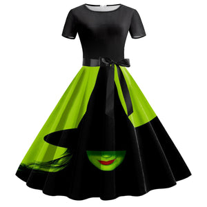 Adult Elphaba Costume Women Wicked West Outfit with Plus Size for Halloween Cosplay