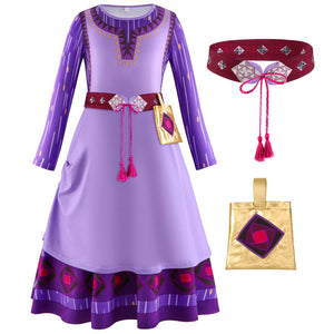 Girl Wish Asha Princess Dress Cosplay Costume Fancy Party Dress
