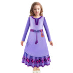 Wish Costume for Girls Asha Princess Dress Up Set Asha Cosplay Outfit with Accessories for Kids