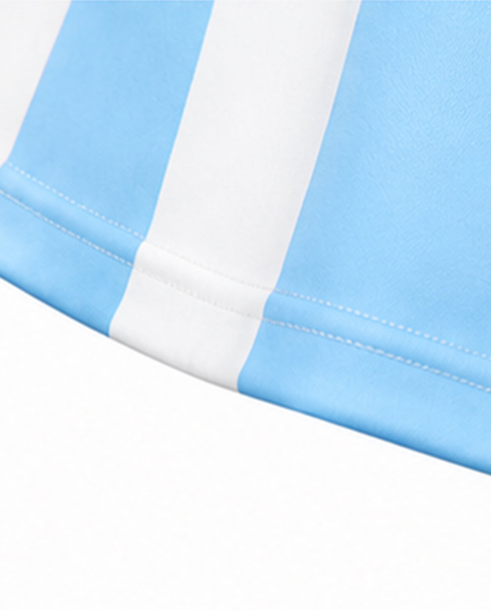 Women Argentina Jersey Striped One Shoulder Top Blue and White Shirt for Soccer Games Concerts and Casual Wear