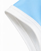 Women Argentina Jersey Striped One Shoulder Top Blue and White Shirt for Soccer Games Concerts and Casual Wear