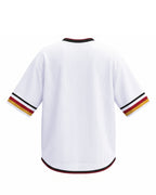 Women German Football Jersey White Oversized V Neck T Shirt for Game Day Football Fan Watch Party