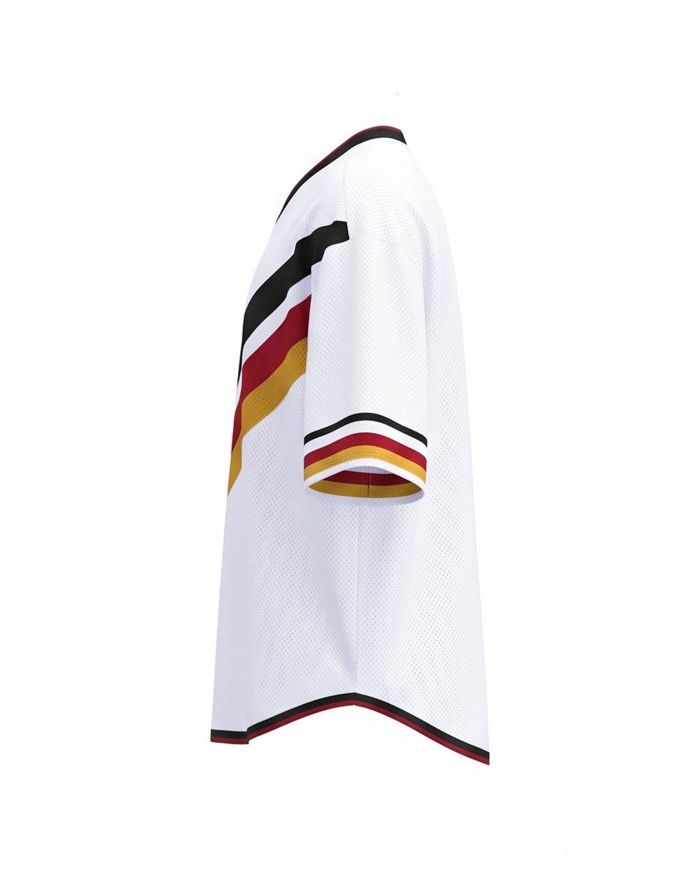 Women German Football Jersey White Oversized V Neck T Shirt for Game Day Football Fan Watch Party