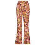 Women Hippie Costume 60s 70s Outfits Disco Fringe Vest Pants and Accessories 6pcs Suit