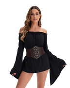 Women's Pirate Costume Lady of Seas 6pcs Set for Halloween Cosplay Event