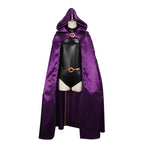 Adult Goth Girl Costume Dark Mage Jumpsuit and Cloak Full Set for Dress-up Party